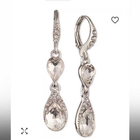 Givenchy silver tone drop earrings - Picture 3 of 3